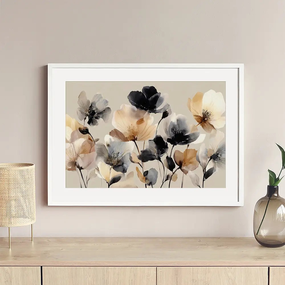 Bright And Bold Floral Framed Art Print Bright And Bold Floral Framed Art Print wall art product Petals Prints Design - Independent