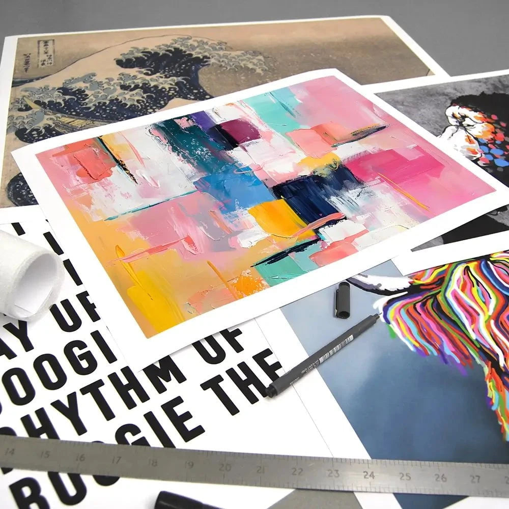 Bright Brushes Of Colour Art Print Bright Brushes Of Colour Art Print wall art product Art Print Shop