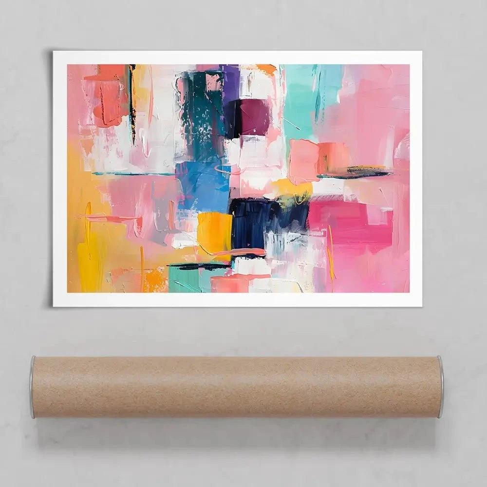Bright Brushes Of Colour Art Print Bright Brushes Of Colour Art Print wall art product Art Print Shop