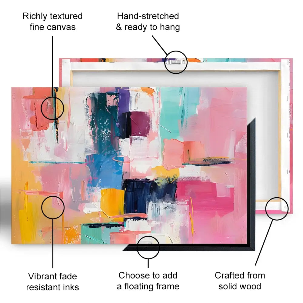 Bright Brushes Of Colour Canvas Print Bright Brushes Of Colour Canvas Print wall art product Art Print Shop