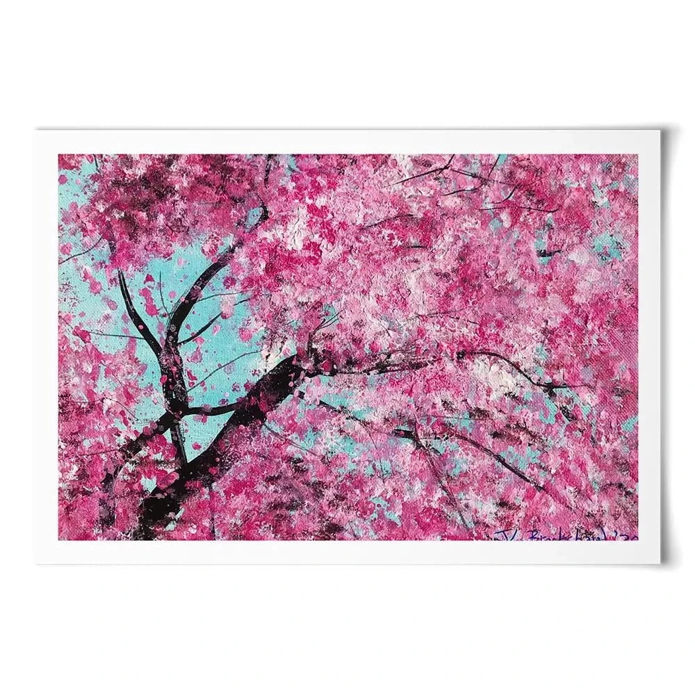 Bright Cherry Blossom Art Print Bright Cherry Blossom Art Print wall art product Jane Brookshaw