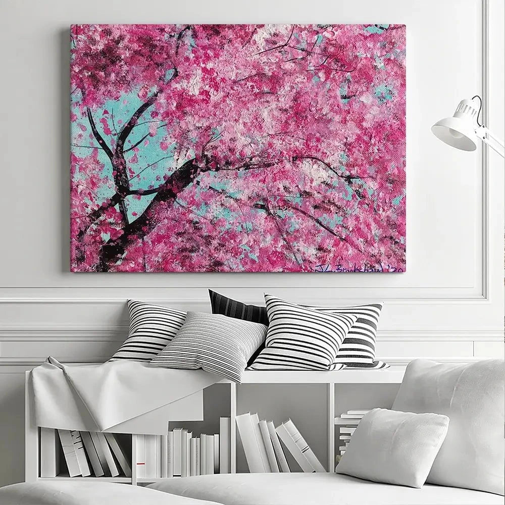 Bright Cherry Blossom Canvas Print Bright Cherry Blossom Canvas Print wall art product Jane Brookshaw