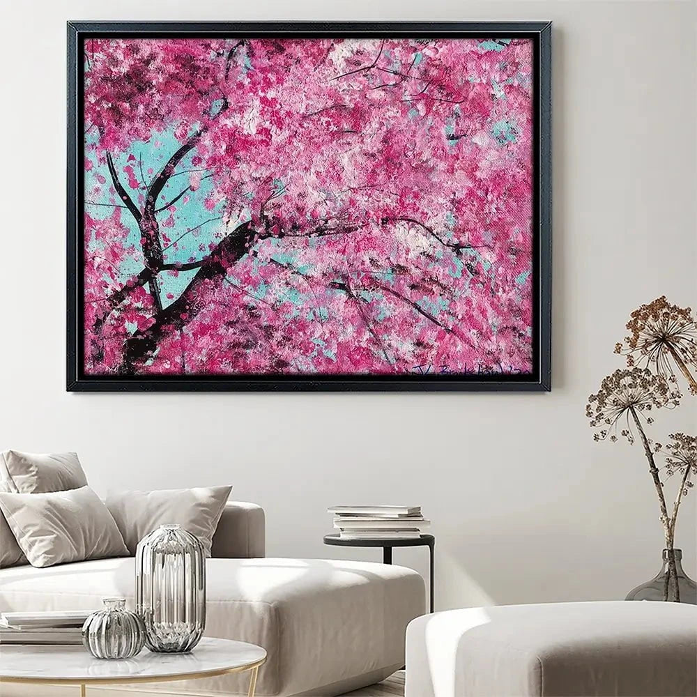 Bright Cherry Blossom Canvas Print Bright Cherry Blossom Canvas Print wall art product Jane Brookshaw