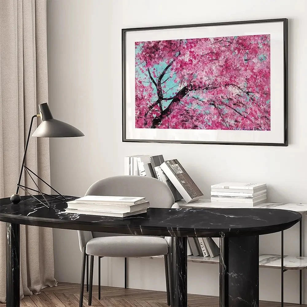 Bright Cherry Blossom Framed Art Print Bright Cherry Blossom Framed Art Print wall art product Jane Brookshaw