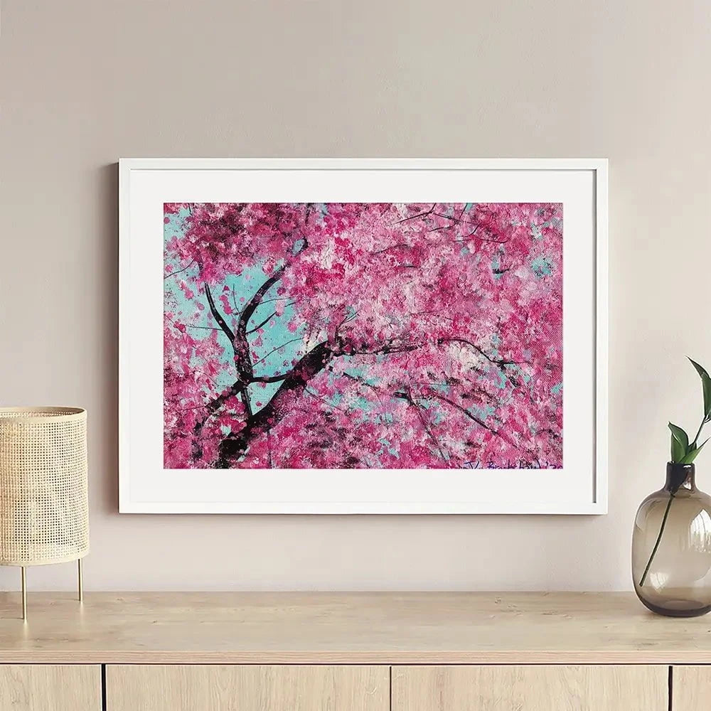 Bright Cherry Blossom Framed Art Print Bright Cherry Blossom Framed Art Print wall art product Jane Brookshaw