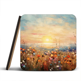 Bright Meadow Sunrise Coaster Set Bright Meadow Sunrise Coaster Set wall art product Art Print Shop
