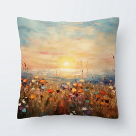 Bright Meadow Sunrise Cushion Bright Meadow Sunrise Cushion wall art product Art Print Shop