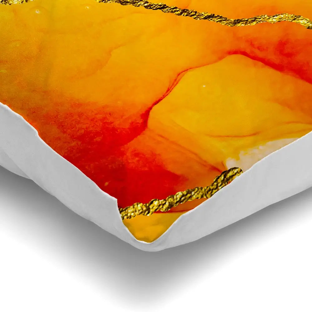 Bright Orange Cushion Bright Orange Cushion wall art product Art Print Shop