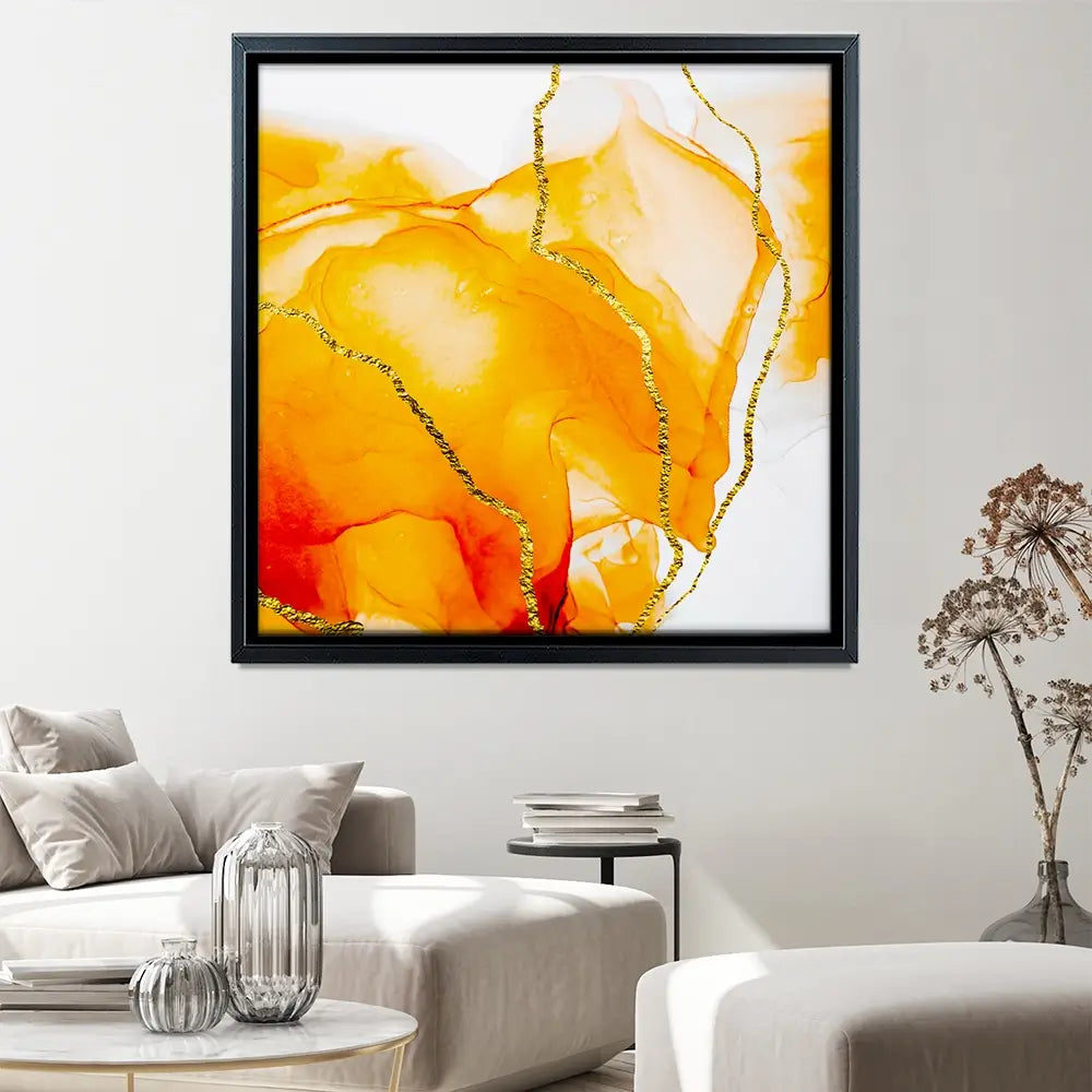 Bright Orange Square Canvas Print Bright Orange Square Canvas Print wall art product Art Print Shop