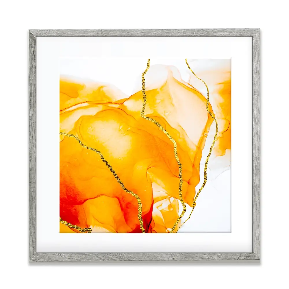Bright Orange Square Framed Art Print Bright Orange Square Framed Art Print wall art product Art Print Shop