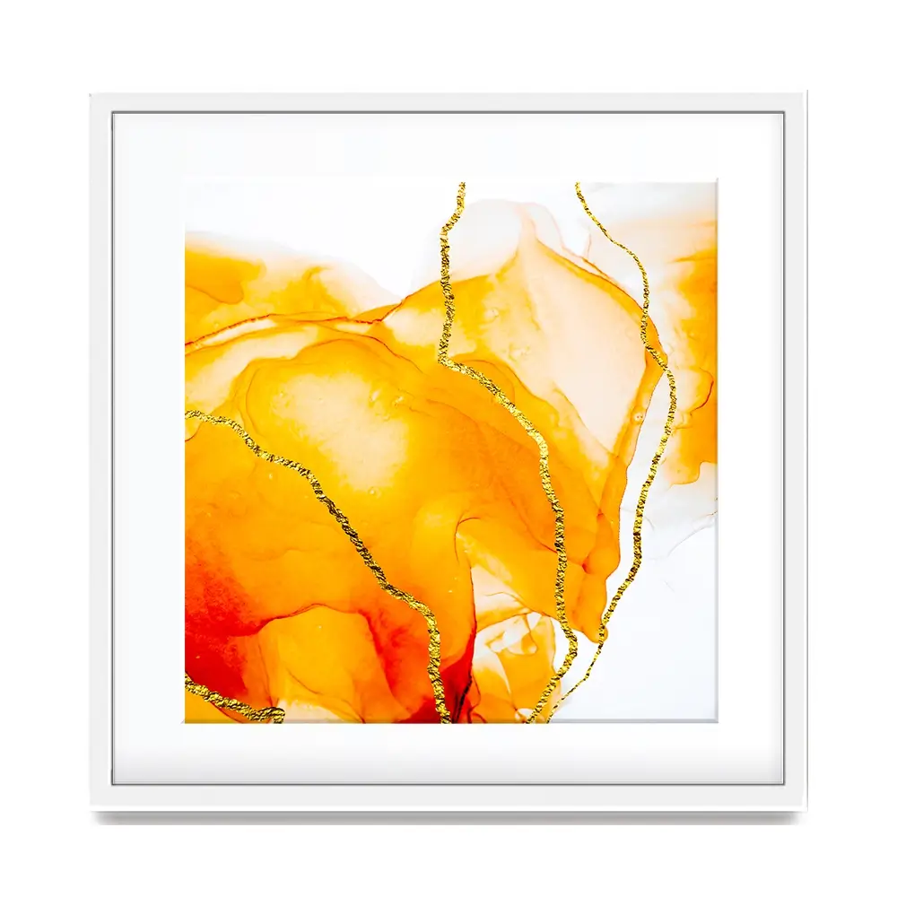 Bright Orange Square Framed Art Print Bright Orange Square Framed Art Print wall art product Art Print Shop