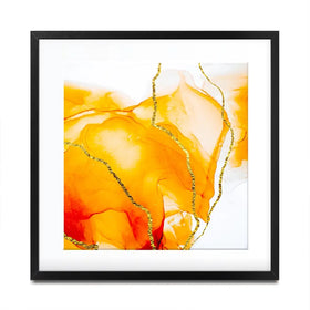 Bright Orange Square Framed Art Print Bright Orange Square Framed Art Print wall art product Art Print Shop