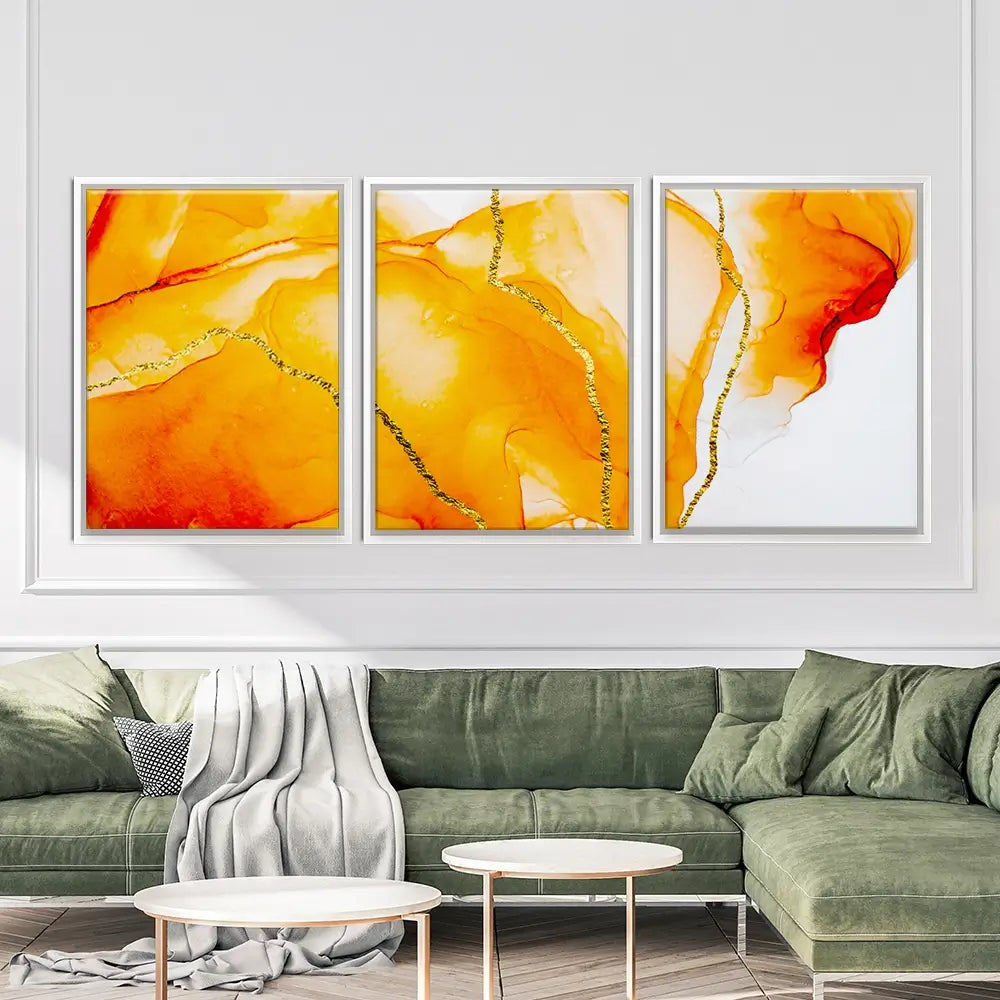 Bright Orange Trio Canvas Print Bright Orange Trio Canvas Print wall art product CARACOLLA / Shutterstock
