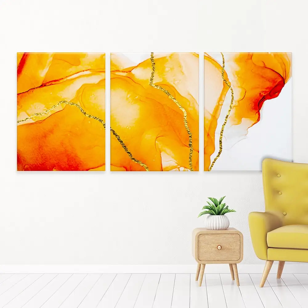 Bright Orange Trio Canvas Print Bright Orange Trio Canvas Print wall art product CARACOLLA / Shutterstock