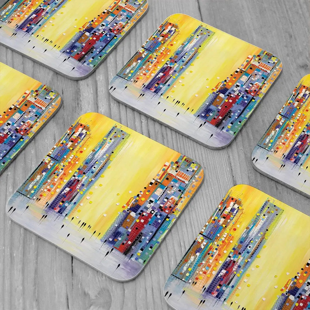 Bright Sunny Day Coaster Set Bright Sunny Day Coaster Set wall art product Ekaterina Ermilkina