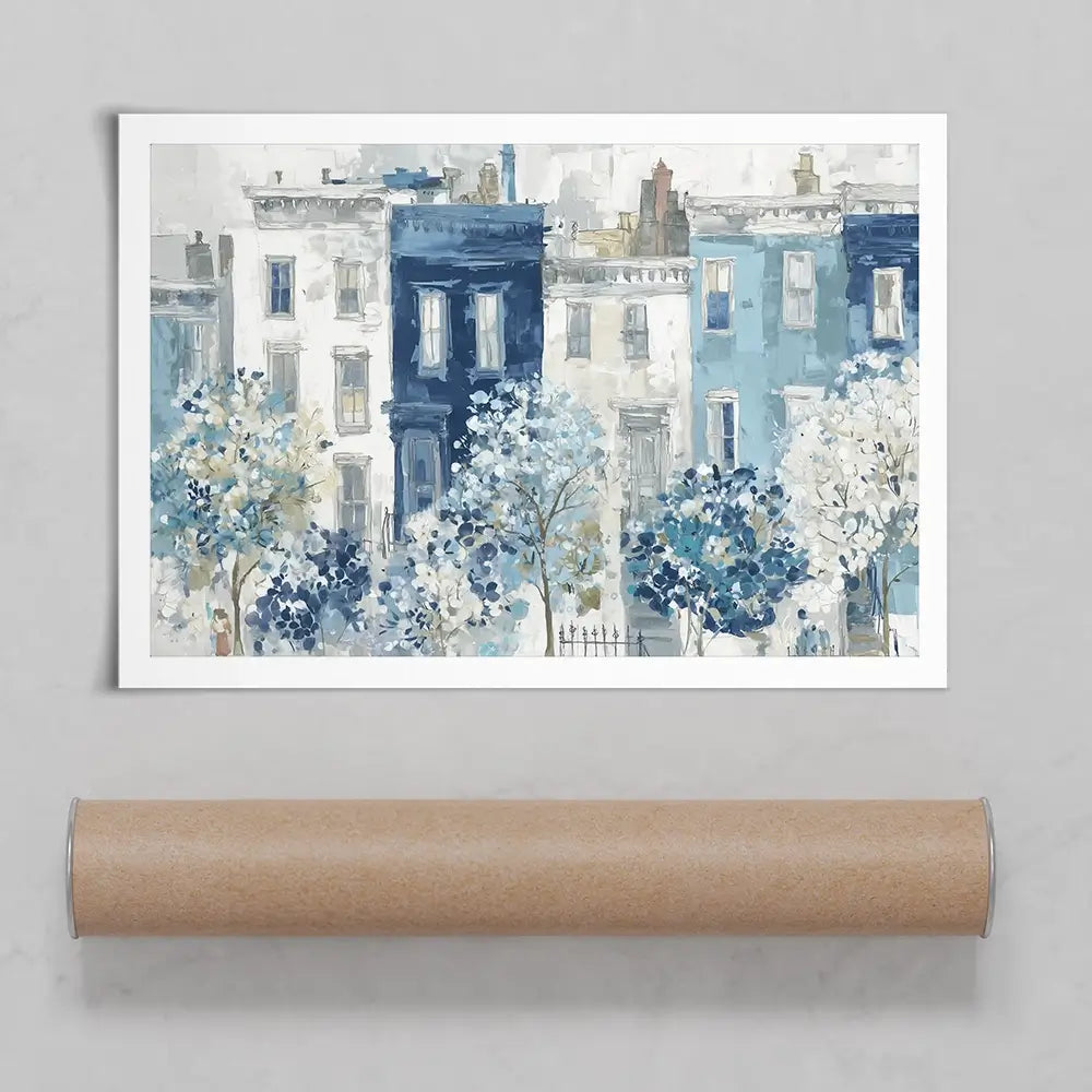 Brownstone Bloom Street Art Print Brownstone Bloom Street Art Print wall art product Chromatic Storm Studio