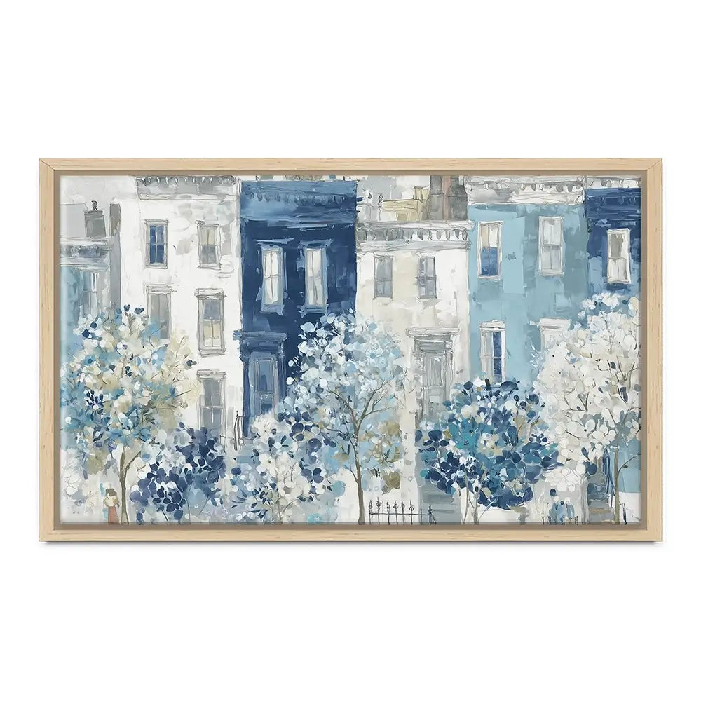 Brownstone Bloom Street Canvas Print Brownstone Bloom Street Canvas Print wall art product Chromatic Storm Studio