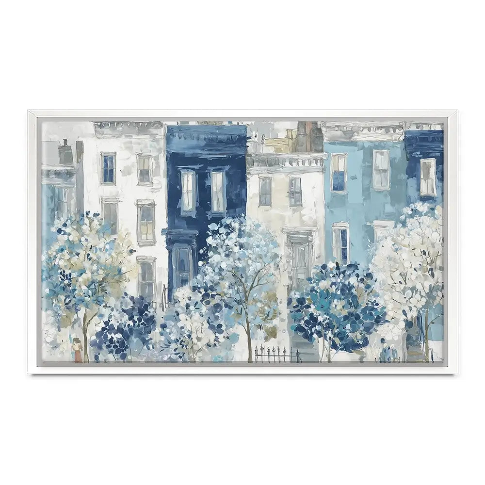 Brownstone Bloom Street Canvas Print Brownstone Bloom Street Canvas Print wall art product Chromatic Storm Studio