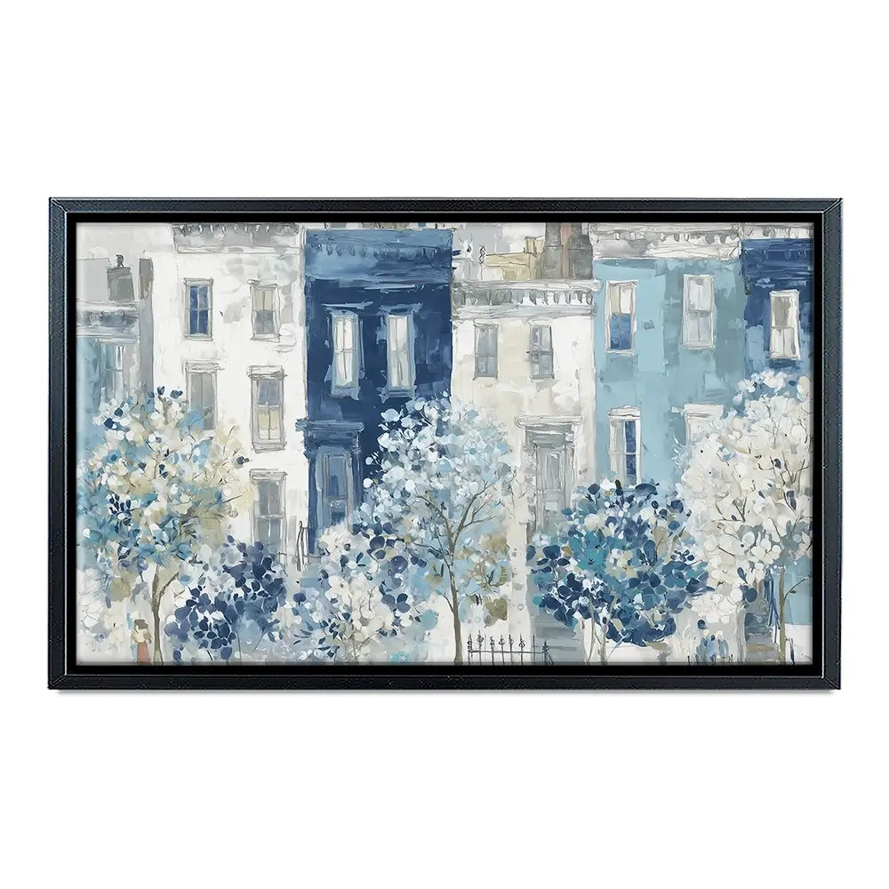 Brownstone Bloom Street Canvas Print Brownstone Bloom Street Canvas Print wall art product Chromatic Storm Studio