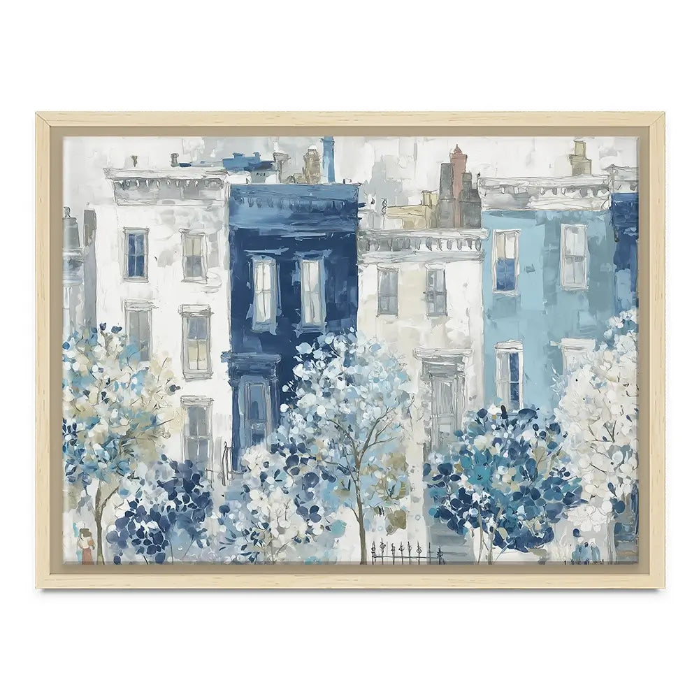 Brownstone Bloom Street Canvas Print Brownstone Bloom Street Canvas Print wall art product Chromatic Storm Studio