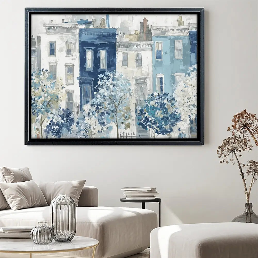 Brownstone Bloom Street Canvas Print Brownstone Bloom Street Canvas Print wall art product Chromatic Storm Studio