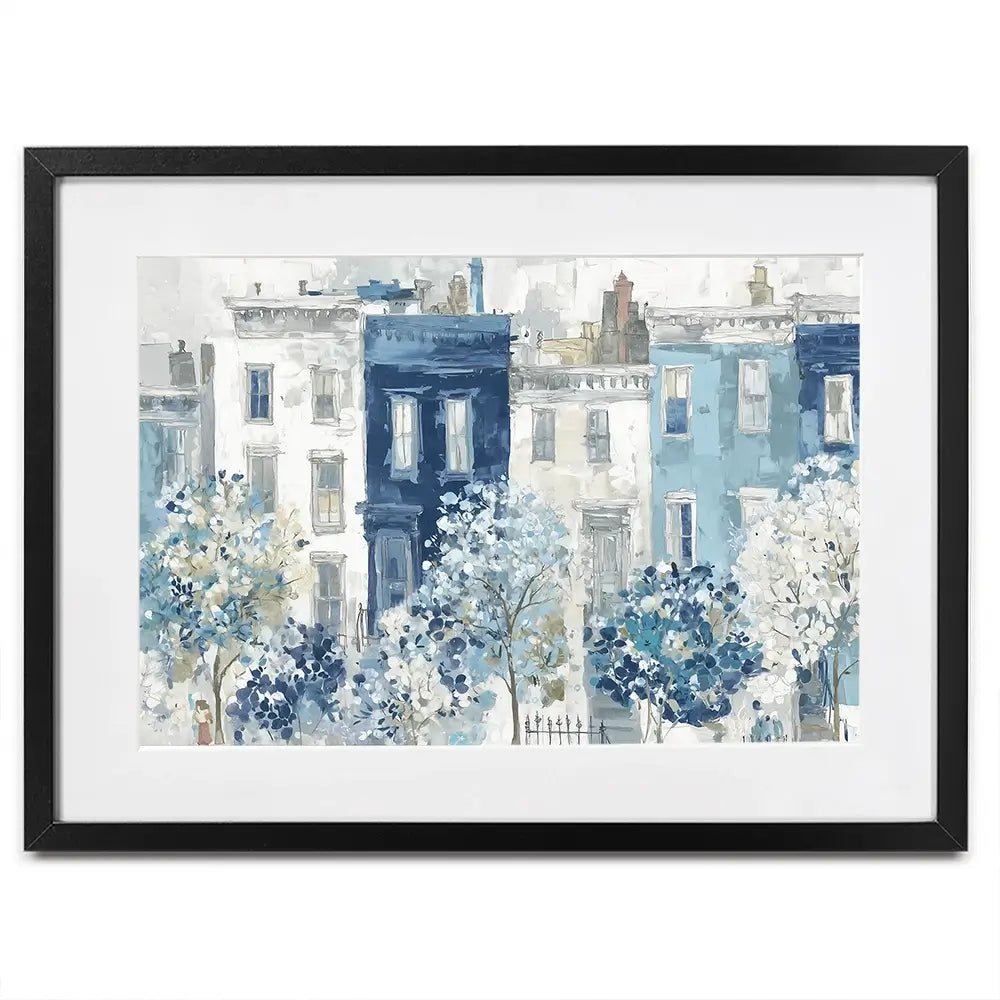 Brownstone Bloom Street Framed Art Print Brownstone Bloom Street Framed Art Print wall art product Chromatic Storm Studio