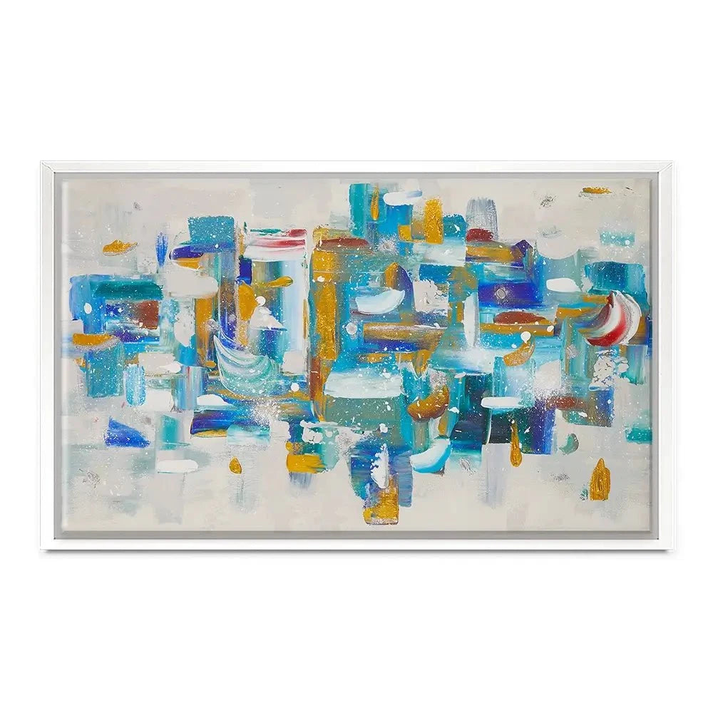 Brushstrokes In Blue Canvas Print Brushstrokes In Blue Canvas Print wall art product Elizabeth White