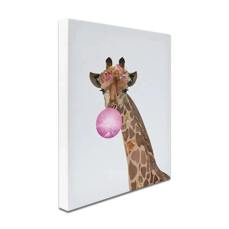 Bubblegum Giraffe Canvas Print Bubblegum Giraffe Canvas Print wall art product Sarah Manovski