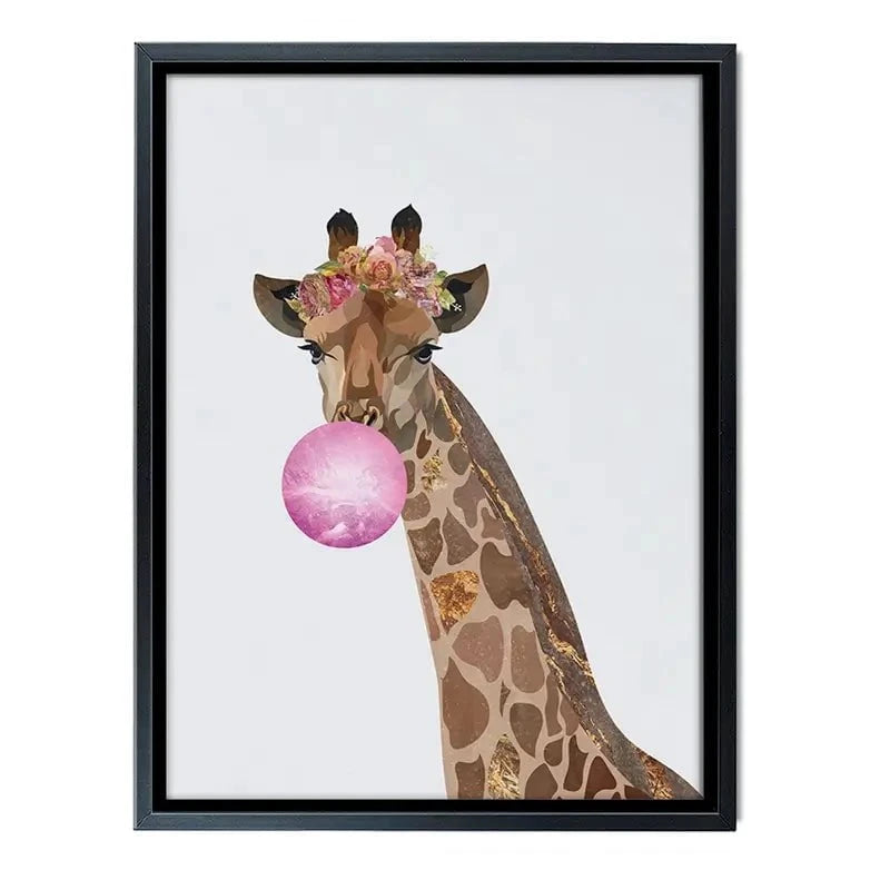 Bubblegum Giraffe Canvas Print Bubblegum Giraffe Canvas Print wall art product Sarah Manovski