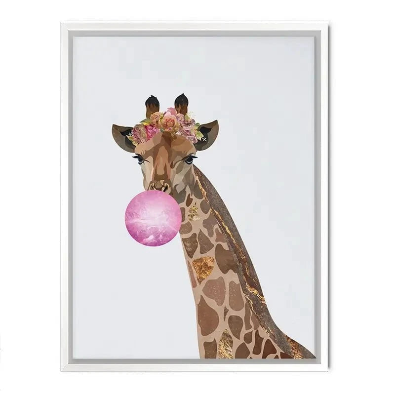 Bubblegum Giraffe Canvas Print Bubblegum Giraffe Canvas Print wall art product Sarah Manovski