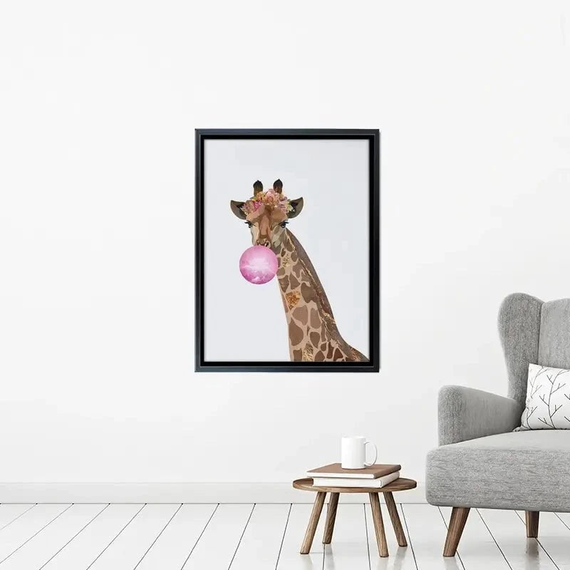 Bubblegum Giraffe Canvas Print Bubblegum Giraffe Canvas Print wall art product Sarah Manovski