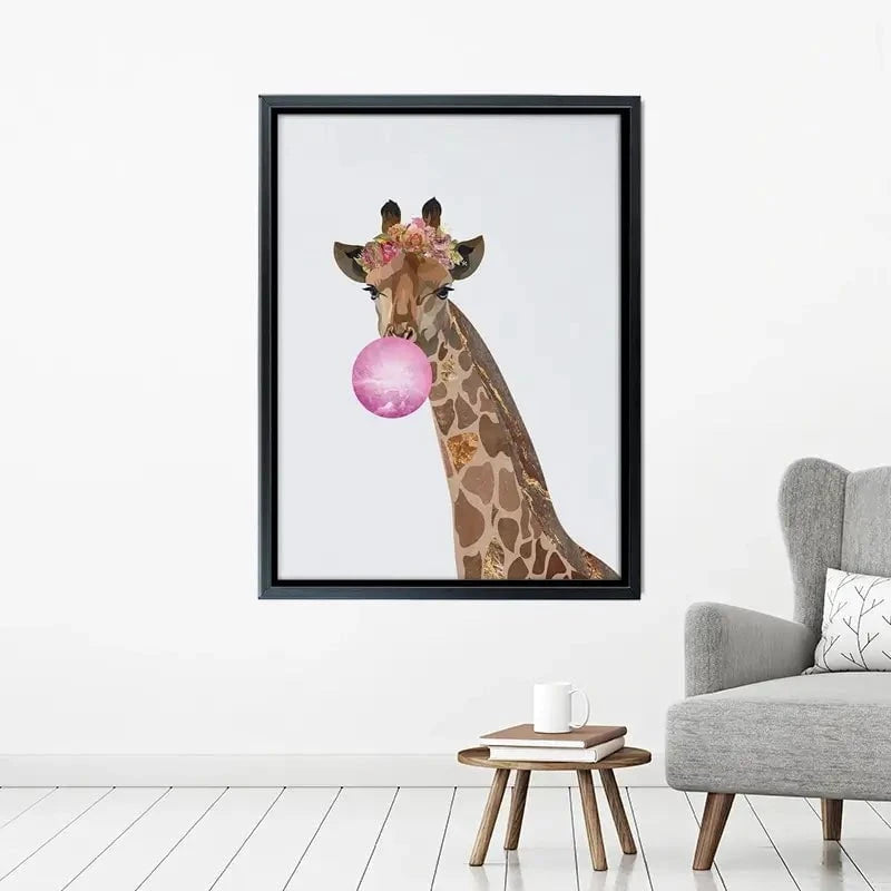 Bubblegum Giraffe Canvas Print Bubblegum Giraffe Canvas Print wall art product Sarah Manovski