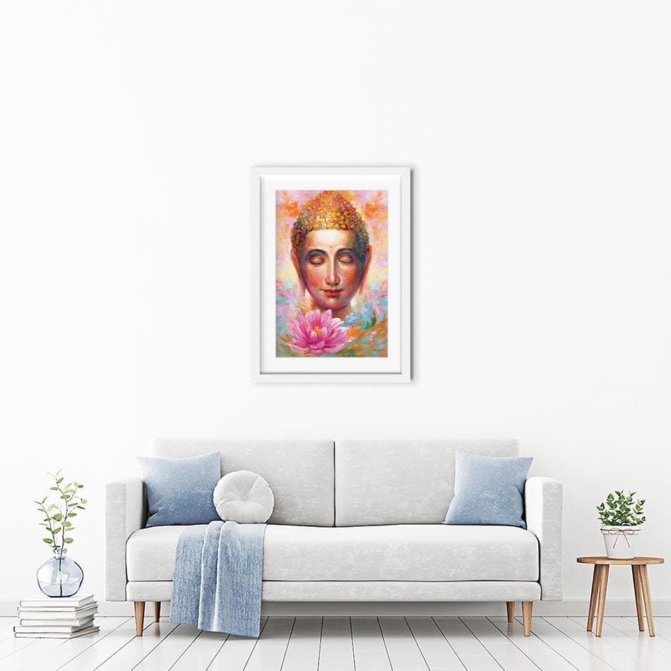 Buddha Framed Art Print wall art product Leon Devenice