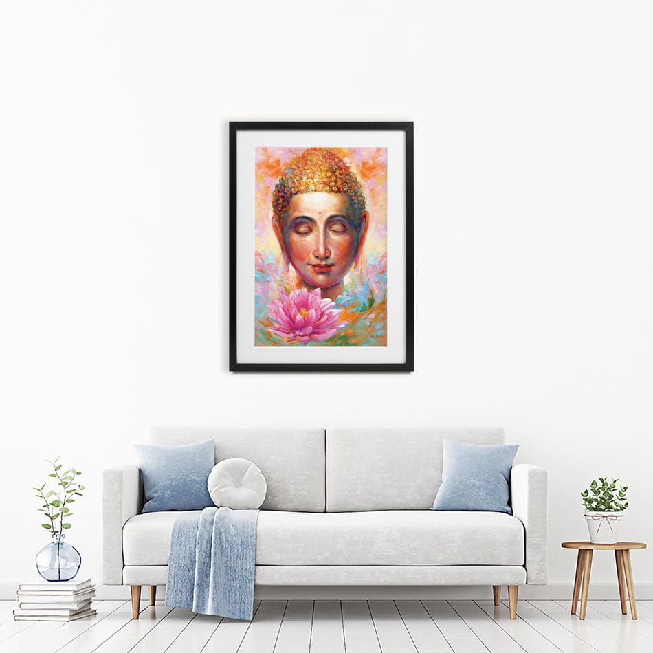 Buddha Framed Art Print wall art product Leon Devenice