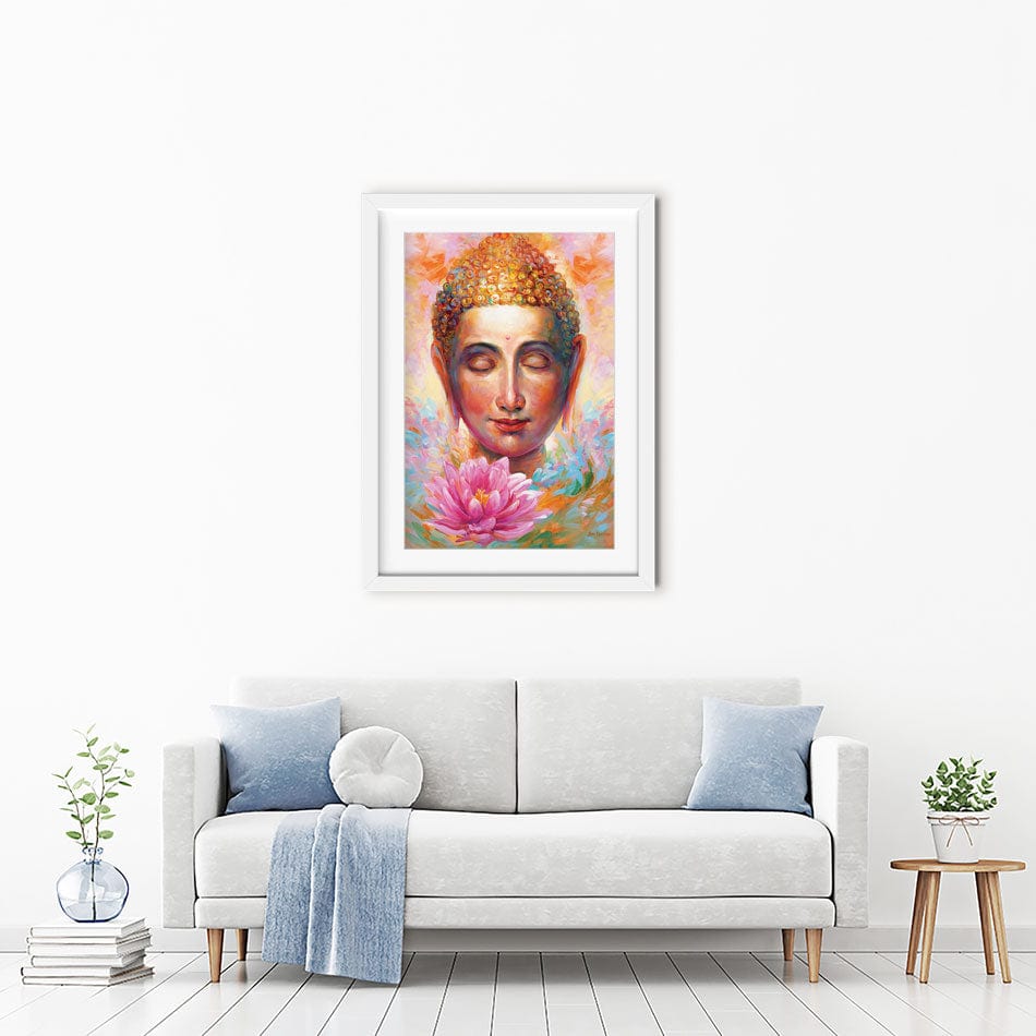 Buddha Framed Art Print wall art product Leon Devenice