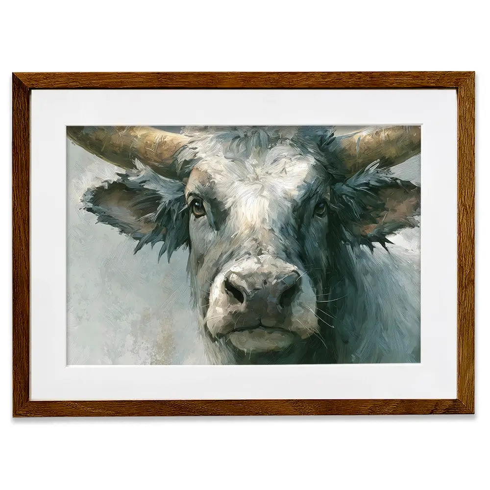 Bull Framed Art Print Bull Framed Art Print wall art product Petal Prints Design - Independent