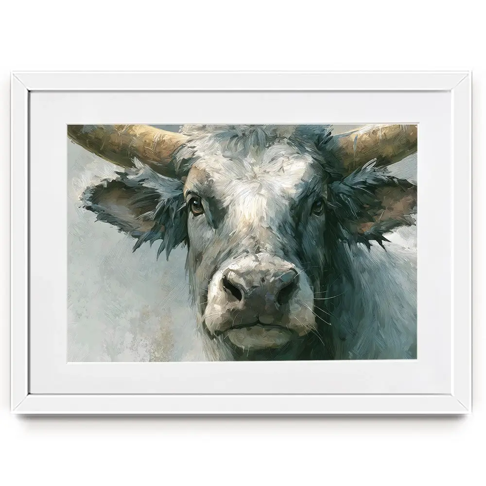 Bull Framed Art Print Bull Framed Art Print wall art product Petal Prints Design - Independent