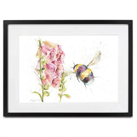 Bumble Bee And Foxglove 2 Framed Art Print Bumble Bee And Foxglove 2 Framed Art Print wall art product Nicola Jane Rowles