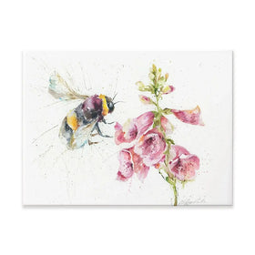 Bumble Bee And Foxglove 3 Canvas Print Bumble Bee And Foxglove 3 Canvas Print wall art product Nicola Jane Rowles