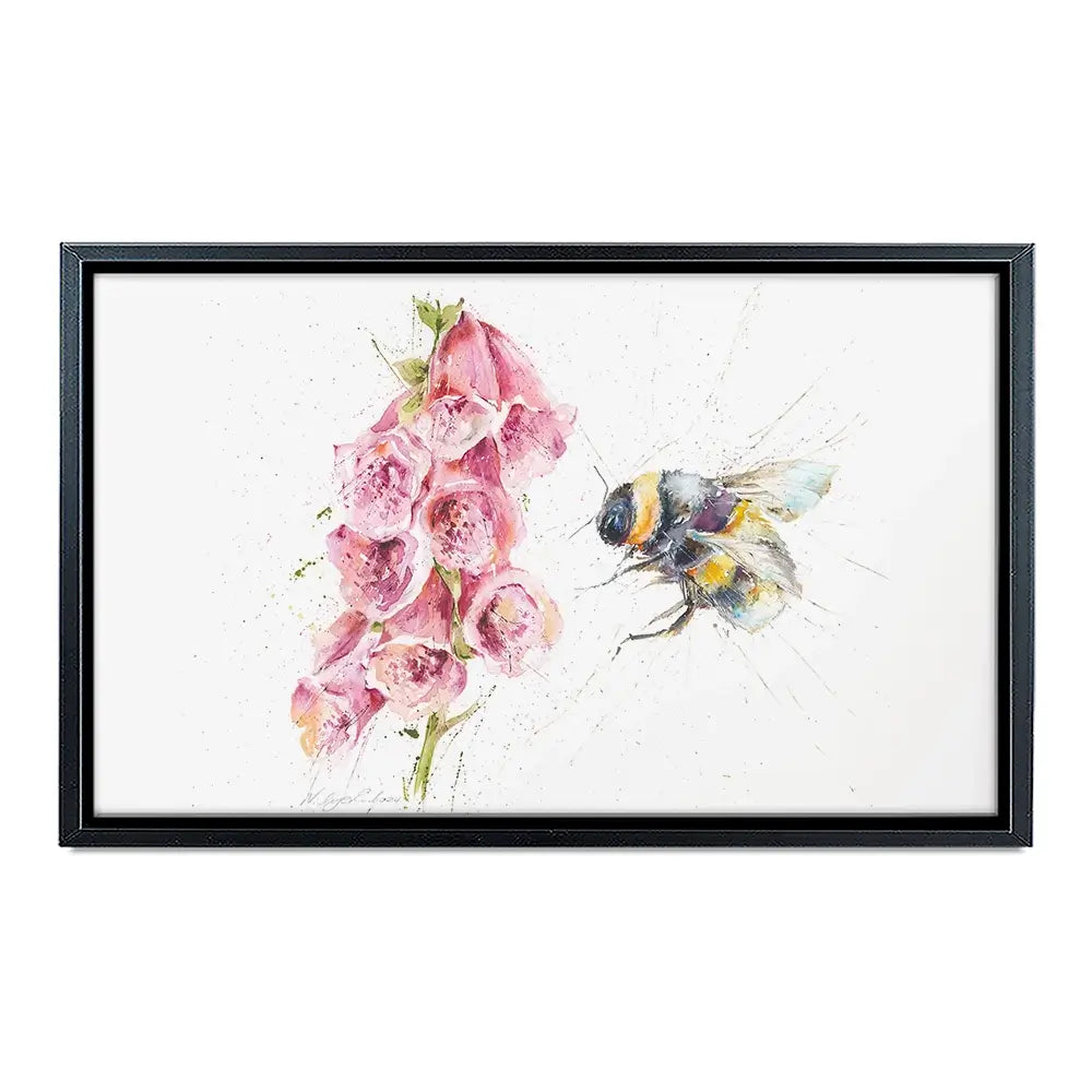 Bumble Bee And Foxglove Canvas Print Bumble Bee And Foxglove Canvas Print wall art product Nicola Jane Rowles