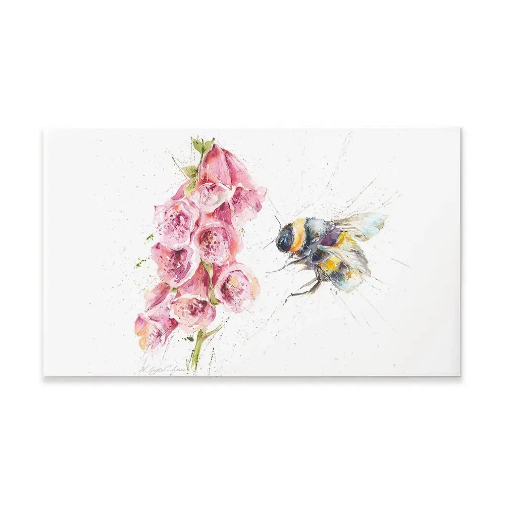 Bumble Bee And Foxglove Canvas Print Bumble Bee And Foxglove Canvas Print wall art product Nicola Jane Rowles
