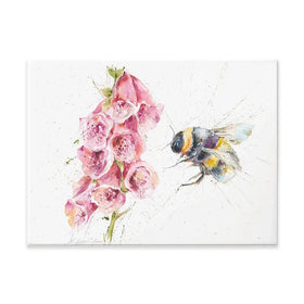 Bumble Bee And Foxglove Canvas Print Bumble Bee And Foxglove Canvas Print wall art product Nicola Jane Rowles