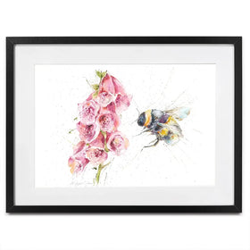 Bumble Bee And Foxglove Framed Art Print Bumble Bee And Foxglove Framed Art Print wall art product Nicola Jane Rowles