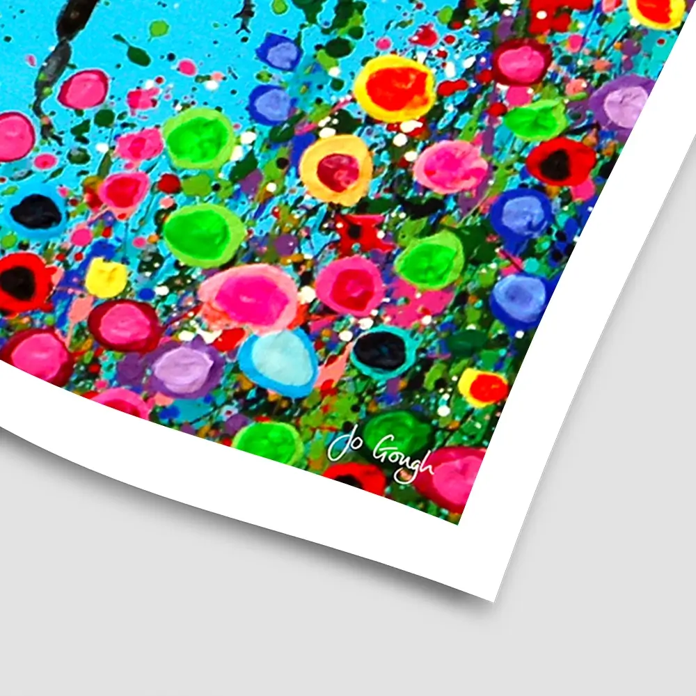 Bumblebee Flowers Square Art Print Bumblebee Flowers Square Art Print wall art product Jo Gough