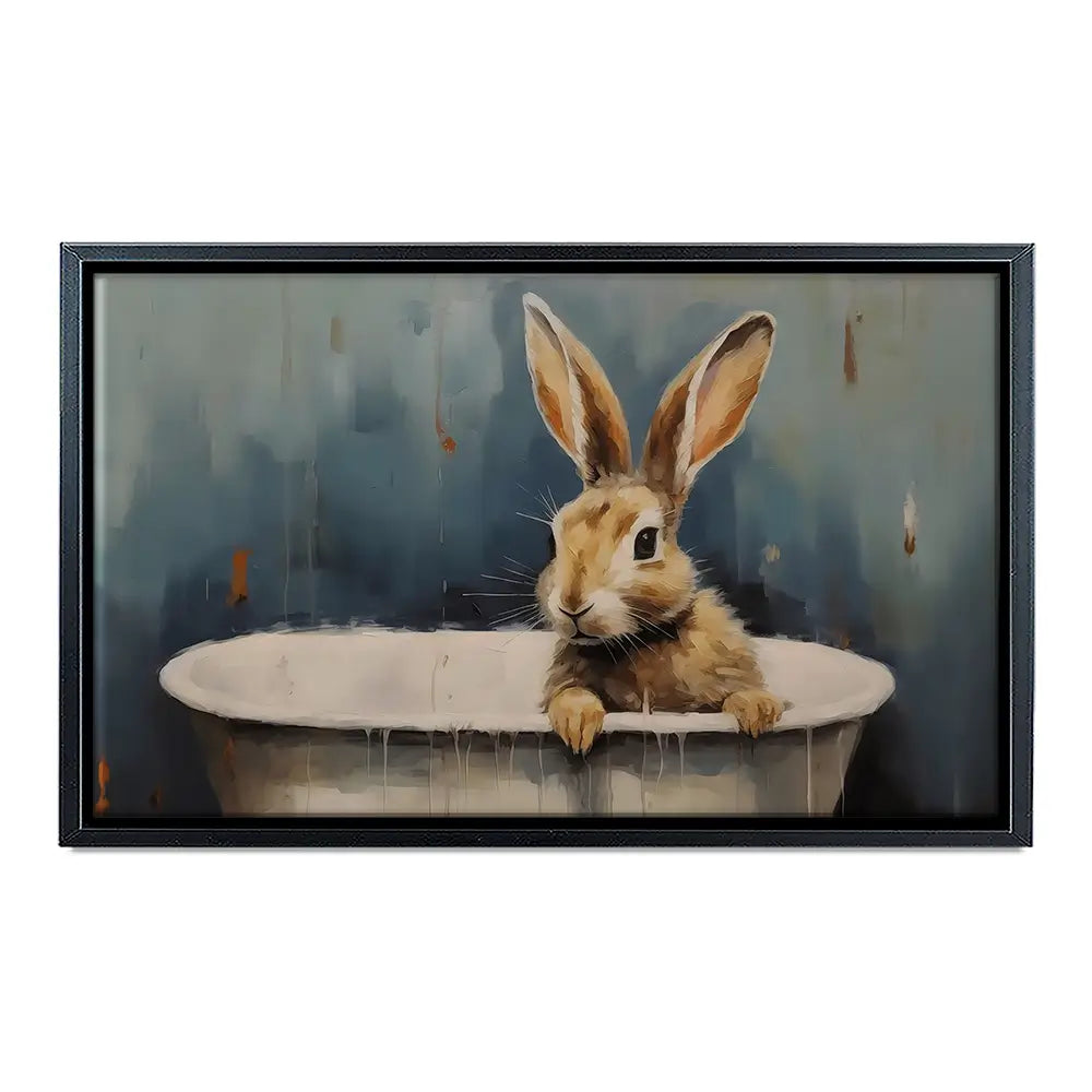 Bunny In A Tub Canvas Print Bunny In A Tub Canvas Print wall art product Arlington Prints - Independent
