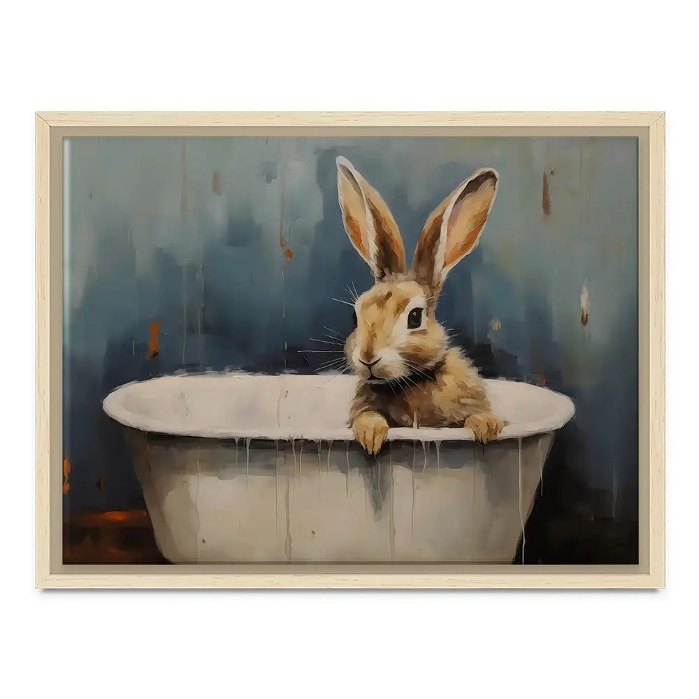 Bunny In A Tub Canvas Print Bunny In A Tub Canvas Print wall art product Arlington Prints - Independent