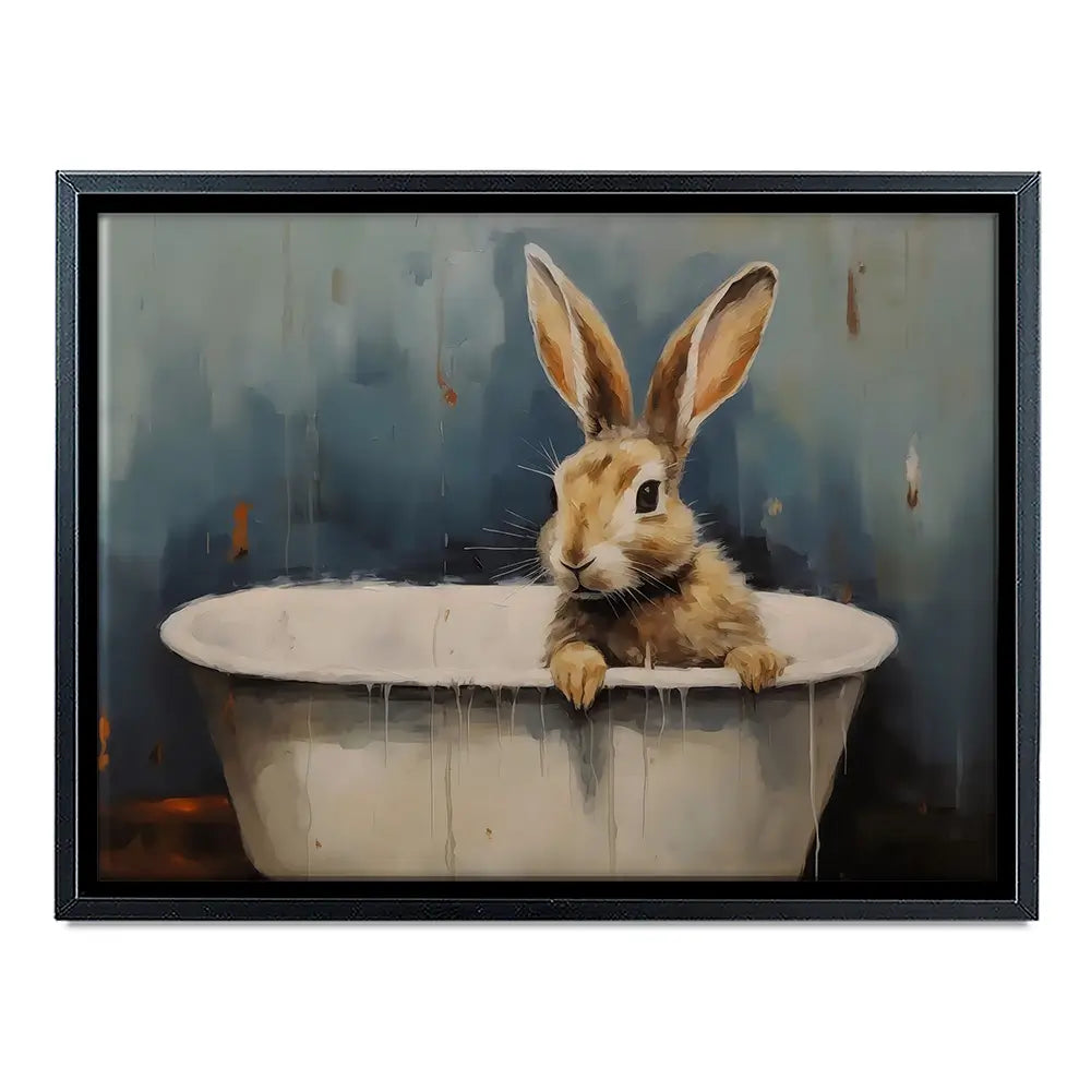 Bunny In A Tub Canvas Print Bunny In A Tub Canvas Print wall art product Arlington Prints - Independent