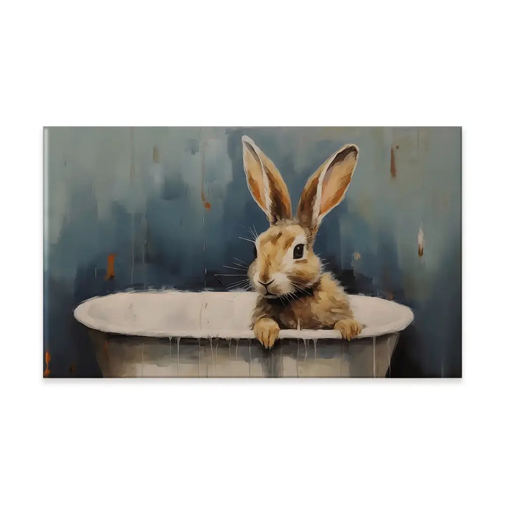 Bunny In A Tub Canvas Print Bunny In A Tub Canvas Print wall art product Arlington Prints - Independent