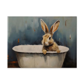 Bunny In A Tub Canvas Print Bunny In A Tub Canvas Print wall art product Arlington Prints - Independent