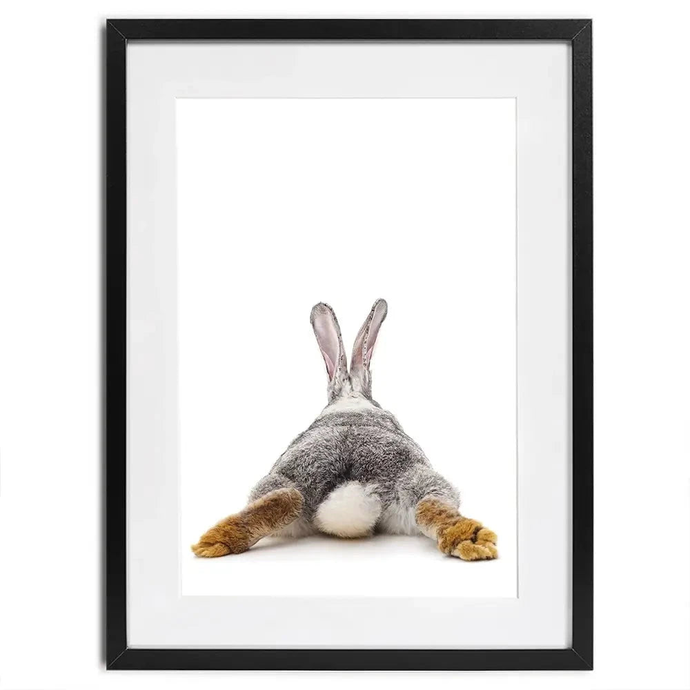 Bunny Rabbit Tail Framed Art Print Bunny Rabbit Tail Framed Art Print wall art product Oleksandr Lytvynenko / Shutterstock